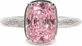 Sterling Forever Sterling Silver Pink Sapphire Ring at Nordstrom, Size 10