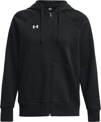 Under Armour Dames Rival Fleece Hoodie Full-Zip - Dames - Vesten met rits - Zwart - M - Katoen - Hoodies & sweatvesten