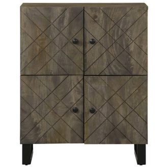 Berkfield Home Sideboard Black 60x33x75 cm Solid Wood Mango | Size: 60 x 33 x 75 cm