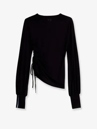 adidas Womens T-Shirt Wool With Iconic Stripes Black T-Shirts & Jerseys