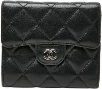 Chanel Pre-owned Wallets, female, Black, Size: ONE SIZE Pre-owned Leather Wallet