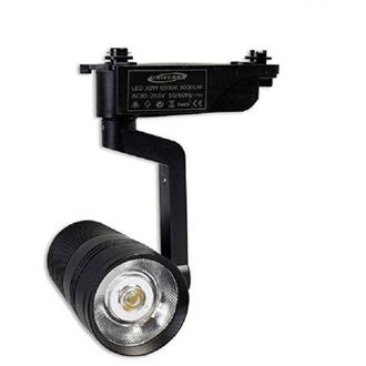 Trade Shop Trade Shop Traesio - Trade Shop - Faretto A Binario Pista 20 Watt Nero Luce Fredda Naturale Calda 2 Poli F-20w8h