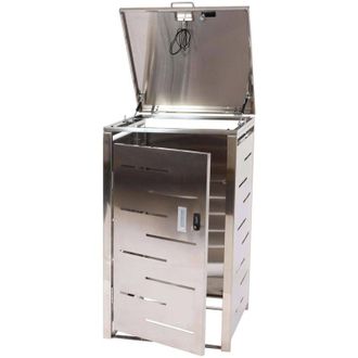 Hhg Hhg - Nunca Usado] Cubo De Basura 1 Cubo 018, Cubo De Basura Cubo De Basura, Extensible 103x60x62cm, Acero Inoxidable 23kg