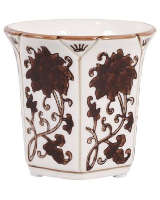 Sagebrook Home 4In 6Oz Fluted Chinoiserie Candle