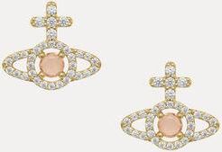 Vivienne Westwood Olympia Earrings Gold-white-champagne-cz Gold-white-champagne-cz Women