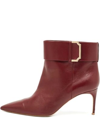 Malone Souliers buckle-detail leather boots - Red