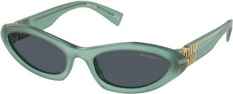 Miu Miu MU09YS 19L09T Womens Sunglasses Green Size 54
