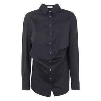 Brunello Cucinelli Overhemden, Dames, Zwart, M, Katoen, Casual Katoenen Overhemd