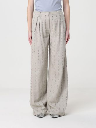 Pinko Pantaloni wide-leg Pinko in cotone con strass