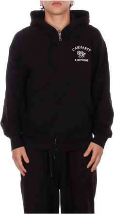 Carhartt Work in Progress Zip-Through Hoodie - Heren - Vesten met rits - Zwart - S - Katoen - Hoodies & sweatvesten
