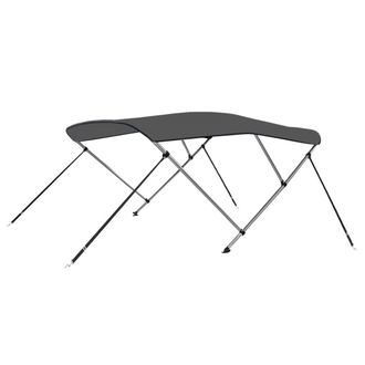 vidaXL Toldo Bimini De 3 Arcos Gris Antracita 183x180x137 Cm Vidaxl