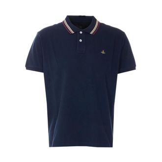 Vivienne Westwood Polo Shirts, male, Blue, 2XL, Classic Polo