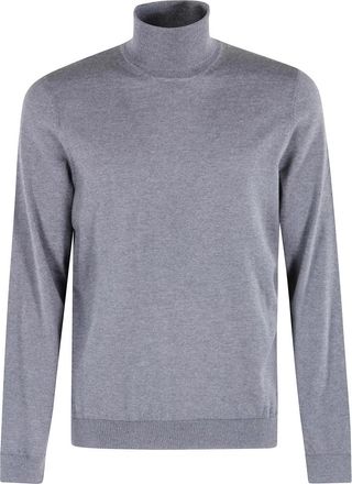 HUGO BOSS Musso P Sweater - Heren - Coltruien - Grijs - L - Wol - Truien & Vesten
