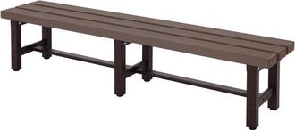 Hhg Banco De Jard&iacute;n De Aluminio Hhg-665, Banco De Parque Asiento Banco De Balc&oacute;n, Resistente A La Intemperie Wpc 180cm, Marr&oacute;n