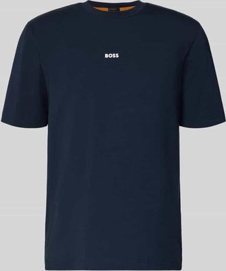 Boss Orange by Hugo Boss BOSS Orange T-Shirt mit Label-Print in Marine, Größe XXL