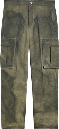 Cole Buxton Washed Straight-leg Cargo Trousers - Khaki - XL