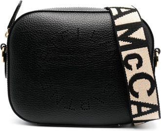 Stella McCartney mini Stella Logo crossbody bag - women - Polyamide/Polyurethane - One Size - Black
