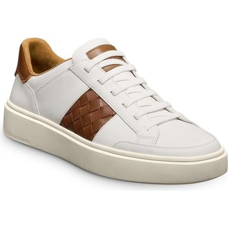 Allen Edmonds Oliver Woven Panel Sneaker in White/Luggage at Nordstrom Rack, Size 11.5