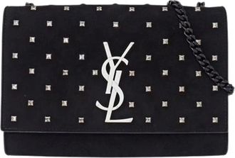 Saint Laurent Borsa a spalla Pre-owned in camoscio - - Pre-owned - Donna - Nero - ONE SIZE
