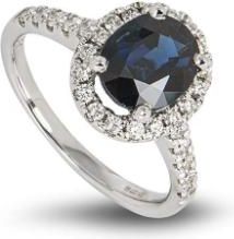 Bespoke White Gold Sapphire and Diamond Ring