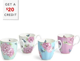 Royal Albert Set Of 4 Miranda Kerr Friendship Mugs With $20 Credit