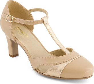 Andrea Womens T-Strap Bicolor Pumps 88341