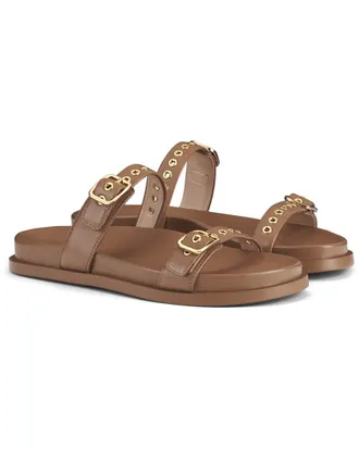 AGL Agl Cristina Ring Leather Slide