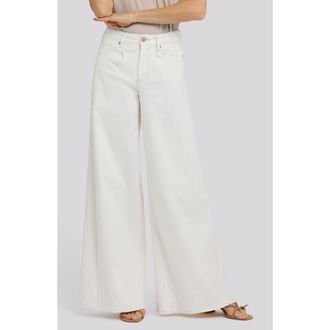 NYDJ Nova Cool Embrace Super Wide Leg Jeans in Vintage White at Nordstrom, Size 6