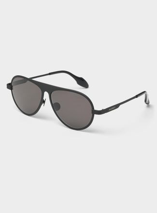 J.W.Anderson Matte black aviator sunglasses
