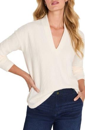Nic+Zoe Cable Textured Knit Top in Classic Cream at Nordstrom Rack, Size Large