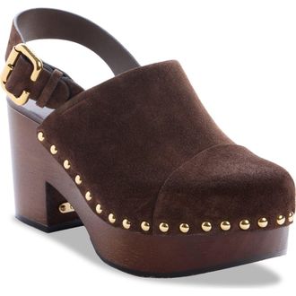 Chlo&eacute; Jeannette Slingback Platform Clog in Chocolate Brown at Nordstrom, Size 10Us