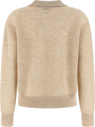 Brunello Cucinelli Womens Gold Wool Polo Shirt