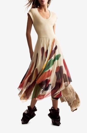 Desigual Handkerchief Hem Dress in Off White at Nordstrom, Size X-Large