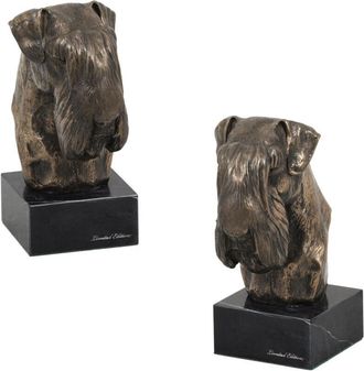 OEM Schnauzer, Schnauzer Ii - Estatuilla De Perro, Busto Sobre Base De Piedra, Escultura, Trofeo Para La Exposici&oacute;n Canina Art-dog