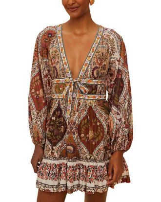 Farm Rio Romantic Nature Multicolor Mini Dress