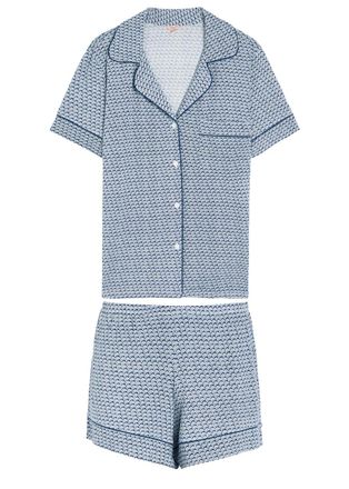 Eberjey Gisele Printed Jersey Pyjama set - Navy - S (UK8-10 / S)
