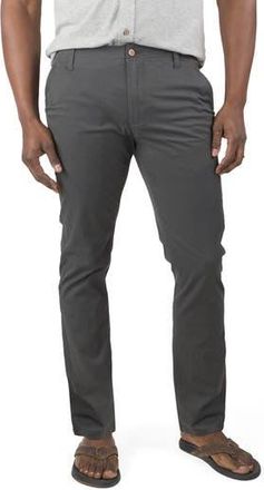 Tailor Vintage Straight Leg Stretch Cotton Blend Chino Pants in Dark Shadow at Nordstrom Rack, Size 34