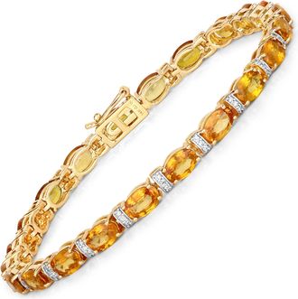 Diana M. Jewels Dark Orange Sapphire Oval 6x4mm - 22Pcs + White Diamond F/C Round 0.90mm( I1-I2/I color ) - 66Pcs ( White Pen Rhodium ) ( Box Lock-Single Line Gibbi )