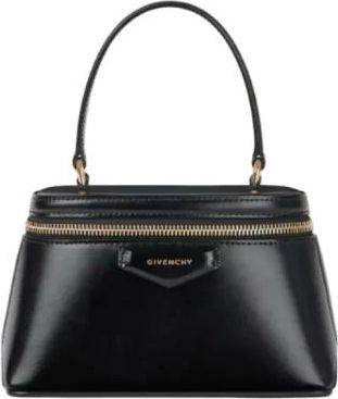 Givenchy Antigona Vanity Bag in Box Leather with Chain - Dames - Handtassen - Zwart - ONE Size - Katoen - Tassen
