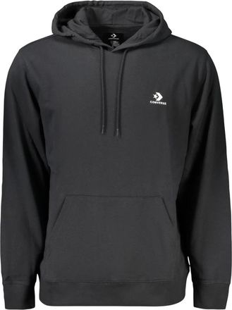 Converse Embroidered Star Chevron Fleece Hoodie - Heren - Hoodies - Zwart - M - Katoen - Hoodies & sweatvesten