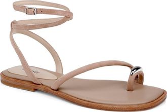 L'agence Mariana Ankle Strap Sandal in Cappuccino Suede at Nordstrom, Size 9.5