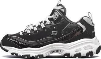 Skechers (WMNS) Skechers DLites Running Shoes Black/White/Gray 12242-BKW