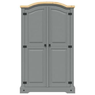 Berkfield Home Wardrobe Mexican Pine Corona Range 2 Doors Grey
