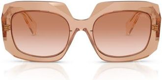 Prada 54mm Square Sunglasses in Chocolate /Brown Gradient at Nordstrom