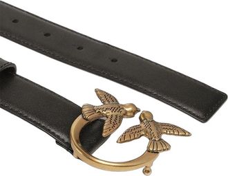 Pinko Womens Belt Black Lamb Leather Accessories