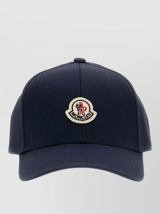 Moncler midnight cotton baseball cap curved brim