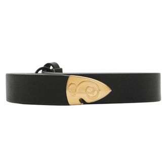 Burberry B Shield Thin Leather Belt, Size Medium