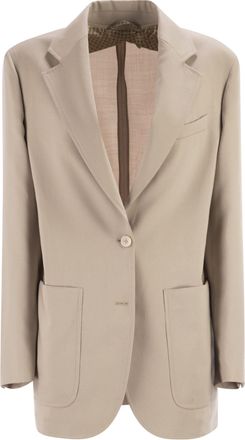 Max Mara Mxmaffari jack met enkele rij knopen van wol, mohair en zijde