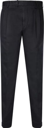 Dell'Oglio Zwarte Broek Stijlvolle Look - Heren - Nette broeken - Zwart - L - Broeken