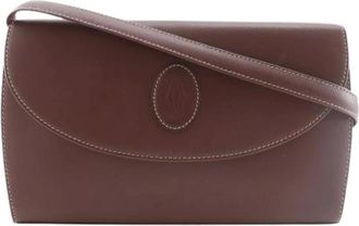 Cartier Pre-owned Cross Body Bags, female, Red, Size: ONE SIZE Pre-owned Must Line Calf 2way Shoulder Bag